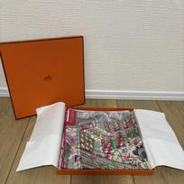 HERMES Carré 90 Le Grand Prix du Faubourg Silk 100% Scarf Multicolor Made in France Women's Like New