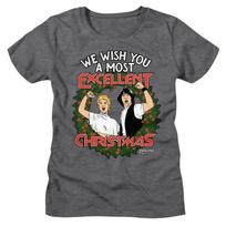 Bill And Ted Excellent Christmas Deep Heather Women's T-Shirt S