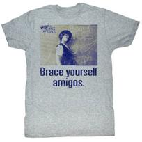 Bill and Ted Brace Yourself Gray Heather Adult T-Shirt XL