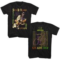 Stevie Ray Vaughan Live Alive Tour Black Adult T-Shirt 2XL