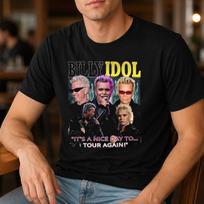 Billy Idol Bootleg Tee, Billy Idol Fan Shirt, Billy Idol 90s Vintage T-Shirt, Billy Idol Tour 2026 Shirt, Billy Idol Merch, Tour 2026Shirt L