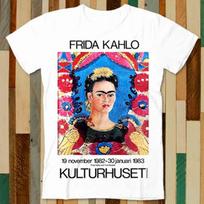 Frida Kahlo Exhibition Poster for Kulturhuset Stockholm 1982 T Shirt Adult Unisex Men Women Design Tee Vintage Top A4940 S