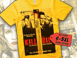 Kill Bill V35 T-Shirt Vintage YELLOW T-Shirt DTG Digital Print Sizes S M L XL 2XL 3XL 4XL 5XL S