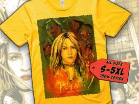 Kill Bill V34 T-Shirt Vintage YELLOW T-Shirt DTG Digital Print Sizes S M L XL 2XL 3XL 4XL 5XL XL
