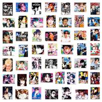 50pcs Stray Kids Stickers Set Y2K Aesthetic SKZ Members Photo Stickers for Laptop Water Bottle Journaling Scrapbooking, Stray Kids Merch Gift for STAY