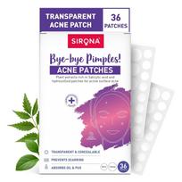 Sirona Anti Acne Pimple Patches for Face - 36 Dots (Pack of 1) | Invisible Facial Stickers Cover with Hydrocolloid Waterproof Patches