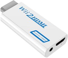 SZJUNXIAO Wii to HDMI Converter HDMI converts to fully compatible with Wii display modes - Wii-specific converter, 720p/1080p, 3.5mm audio, balta