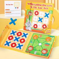 Children's Book-style XO Triple Tic Tic Chess 4-6Y Early Education Entertainment Leisure Battle Board Game Educational Toys