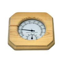 China Manufacturer Sauna Accessories 5-7 Days Wooden Sauna Room Thermometer Hygrometer Digital Temperature geltona