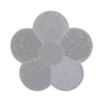 Cleaning Mat Silicone Brush Cleaner Scrubbing Pad Makeup Brush Cleaner Pad  Make Up pilka spalva