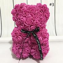 Best Selling Romantic Rose Teddy Bear with Box and Led Lights for Girls As Valentines' Day Gift pilka spalva