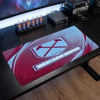 West Ham United Football Print Large Mouse Pad, Anti-Slip Extended Gaming Desk Mat for Office Home 30cmx60cm（11.8x23.6inch）