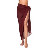 Long mesh beach wrap dress, sexy bikini one-piece scarf for women 110*140
