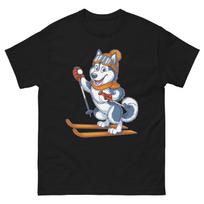 Skiing Husky Dog Unisex classic tee S