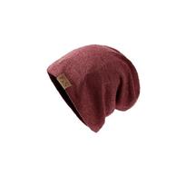Winter Knitted Beanie Hat Windproof Thermal Soft Baggy Pullover Hat Men Women Fashion Running Skiing Cycling  Casual Beanies vyno raudonos spalvos