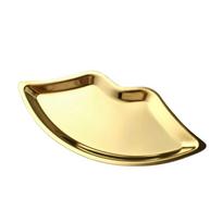 Lip Shaped Jewelry Storage Tray Luxury Display Plates Korean Style Ins Style Metal Tray  Female