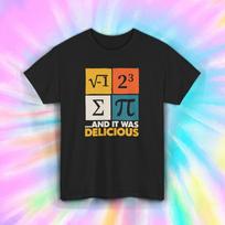 Funny Math Joke Graphic Tee I Ate Some Pie And It Was Delicious S-5XL L