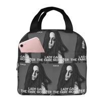 Lady Gaga,The Fame Monster Insulated Lunch Bag for Women Children Portable Food Boxes Thermal Lunch Box Tote One Size