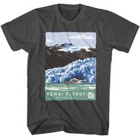 United States Kenai Fjords Alaska National Park Outflowing Glacier Men's T Shirt 2XL