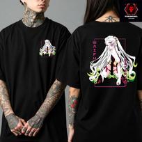 Waifu Kawaii Anime Sexy Girls Front & Back Unisex Premium Graphic T-Shirt XL
