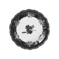 Halloween Witch Dinner Plate, Black And Tableware One Size