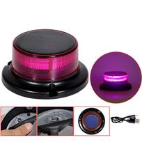 Waterproof Solar Powered Rotating Strobe Light Portable Design Off-Road Warning Lamp  Car Roof Style D