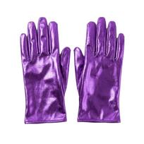 Solid Color Patent Leather Gloves Shiny Women Mittens Slim Short Gloves  Dance Stage Performance violetinė