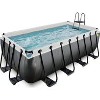 EXIT Black Leather baseinas 400x200x122 cm su filtravimo siurbliu, juodas