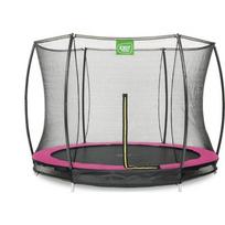Įleidžiamas batutas EXIT Silhouette ø244 cm su apsauginiu tinklu, rožinis