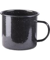 Juodas emaliuotas puodelis, 680 ml