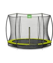 EXIT Silhouette įleidžiamas batutas ø244 cm su apsauginiu tinklu, žalias