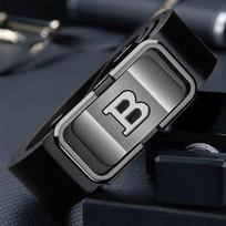 Men's Toothless Automatic Buckle New Fashion Belt with Letter Button Business Fashion High Quality Belt Festival Gift Selection 120cm