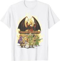 Dungeons & Dragons Group Shot Flame Portrait T-Shirt Unisex T-Shirt S
