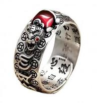 Vintage Original Feng Shui Ring Amulet Protection Lucky Wealth Men's Ring Golden Toad Jewelry Rings For Men Women Adjustable resizable
