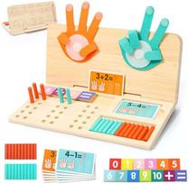 Montessori Math Learning Toys 3 in 1 Wooden Number Calculation Game for Kids Ages 4-6, Preschool Educational Toys Birthday New Year Gift