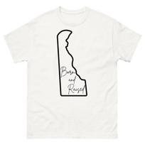 Must-Have Delaware Pride Tee: Authentic Born and Raised First State Unisex T-Shirt | Show Your Roots & Celebrate DE Heritage! (Black) M
