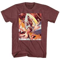 Bill and Ted Water Slide Maroon Heather Adult T-Shirt 2XL