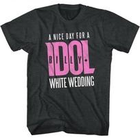 Billy Idol White Wedding Logo Heather Adult T-Shirt M