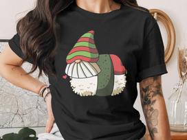 Cute Sushi Garden Gnomes T-Shirt, Japanese Anime Gift, Kawaii Anime Sushi Shirt, Cute Japan Manga Art 4XL