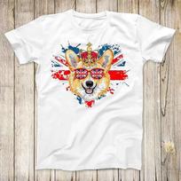Corgi British Dog Union Jack Flag England Crown Queen Jubilee Top Tee Best Seller Birthday Gift Men Women Unisex T-Shirt 3194 S