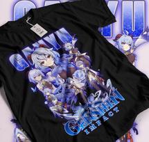 Genshin Impact Unisex T-Shirt - ganyu / Wanderer / Kunikuzushi, Japanese Anime Genshin Impact, Gaming T-Shirt, Anime Waifu Shirt 2XL