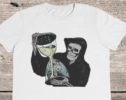 Grim Reaper T-shirt: Retro Vintage Hourglass Design 4XL