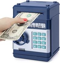 Digital Plastic ATM Piggy Bank for Kids with Password Protection Coin & Money Saver Toy (Pink,13.5*12.3*19.5) rožinė