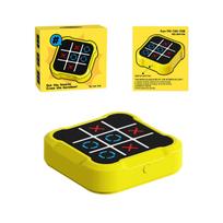 Electronic Smart Tic Tac Toe Game Portable Puzzle Board Game Toy Parent-Child Interactive Birthday Gift for Kids geltona