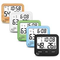 Indoor Digital Thermometer Hygrometer Alarm Clock Home Temperature Humidity Monitor LCD Screen Backlight ABS Table Thermometer 1m*1m&60mins&0.3 kg mėlyna