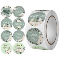 Round Self-adhesive Promotion Packaging Label S Printing Logo Waterproof Packaging Label Sticker (as the picture,500pcs/roll&2.5cm/1inch)