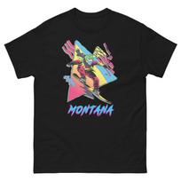Montana Retro Snowboarder 80s 90s Snowboarding T-Shirt L