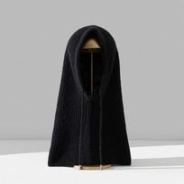2025 Autumn Winter New Character Balaclava Cap Scarf Hooded Unisex Warm Pullover Wool Beanie Hat 3D Embroidery Adults Casual juoda