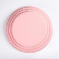 Breathable Cotton Non-Slip Round Memory Foam Seat Cushion Ergonomic Chair Pad for Long Sitting 30*30*3cm rožinė