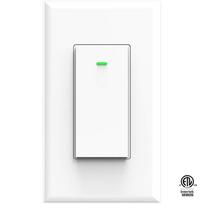 Smart WiFi Wall Light Switch 15A 125V Compatible with Alexa Google Home (White,114mm*70mm&US Standard) balta